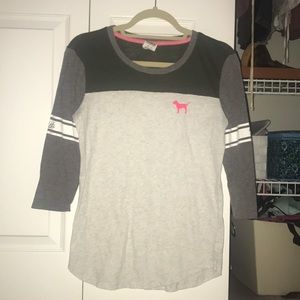 victoria’s secret PINK cropped sleeve tee